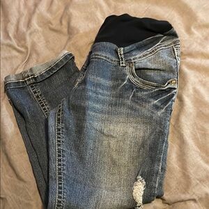 Stylish Blue Maternity Jeans